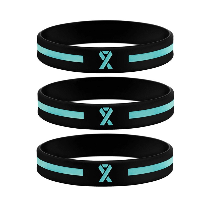 Vòng Tay Cao Su Silicon Màu Xanh Dương / Hồng / Đỏ Thời Trang Thích Hợp Làm Quà Tặng