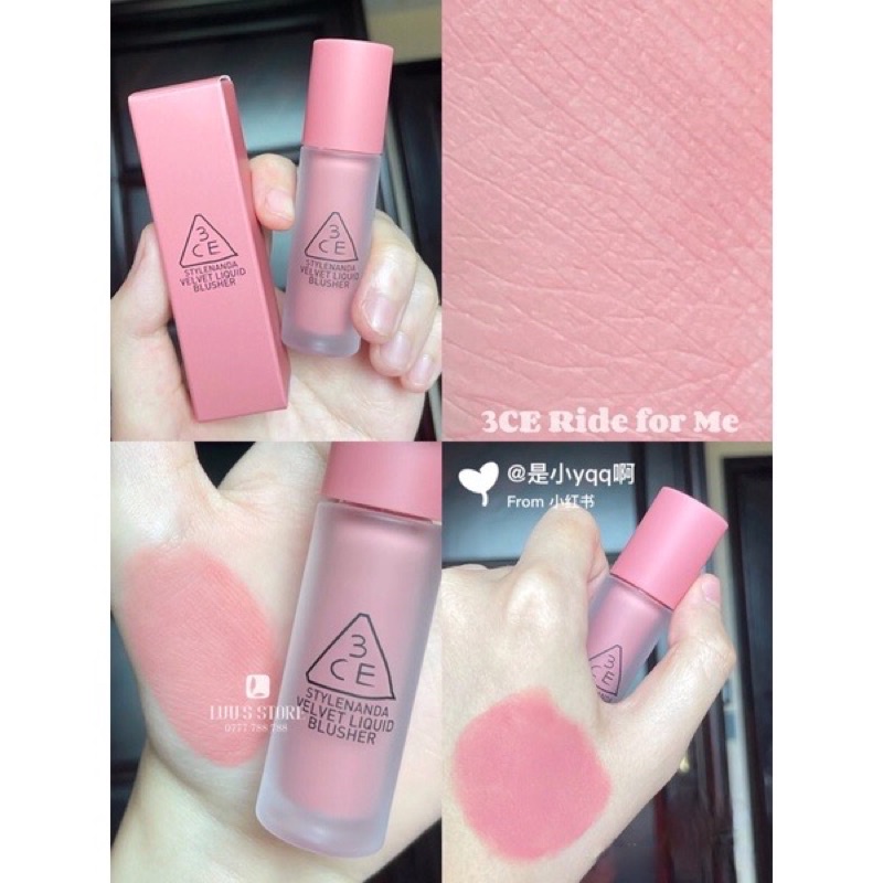 MÁ DẠNG KEM 3CE VELVET LIQUID BLUSHER