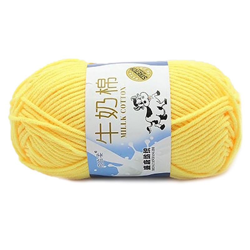 Cuộn Len Cotton Sữa Mềm Dùng Đan Khăn Choàng DIY