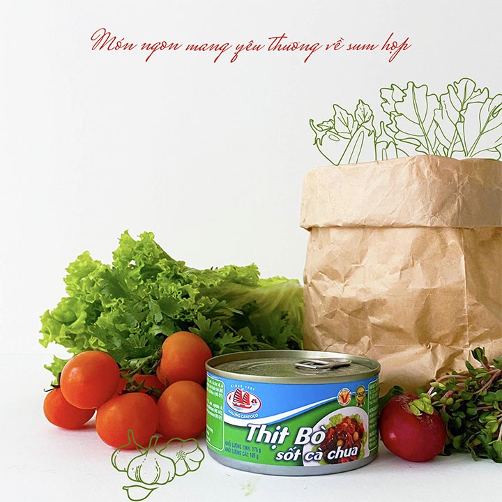 Thịt Bò Sốt Cà 175g - Đồ Hộp HALONG CANFOCO