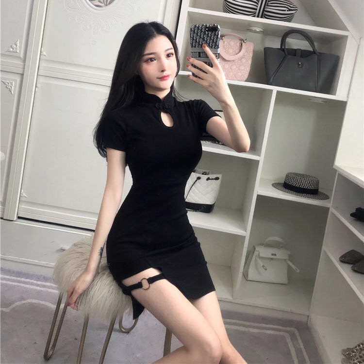 Đầm sườn xám Perty phong cách retro quyến rũ thời trang dành cho nữ