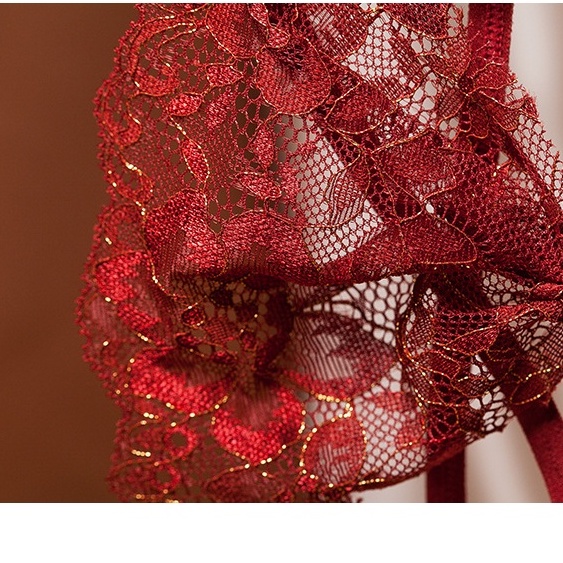 Quần Lót Ren Trong Suốt Gợi Cảm 35kg-58kg ZT007#Bộ Đồ Lót Phối Ren Gợi Cảm Quyến Rũ 2256