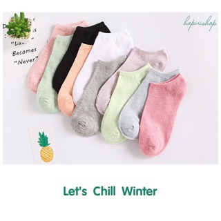 Tất nữ vớ nữ, tất cotton nhiều màu, tất trơn