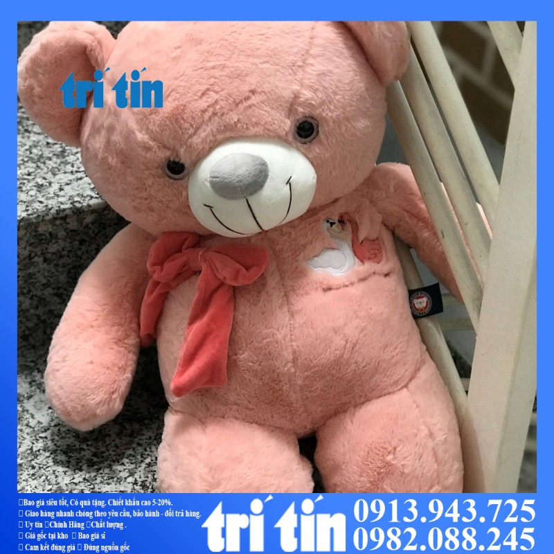 ❣️𝑭𝒓𝒆𝒆𝒔𝒉𝒊𝒑❣️Gấu teddy dáng đứng thắt nơ khổ 80cm