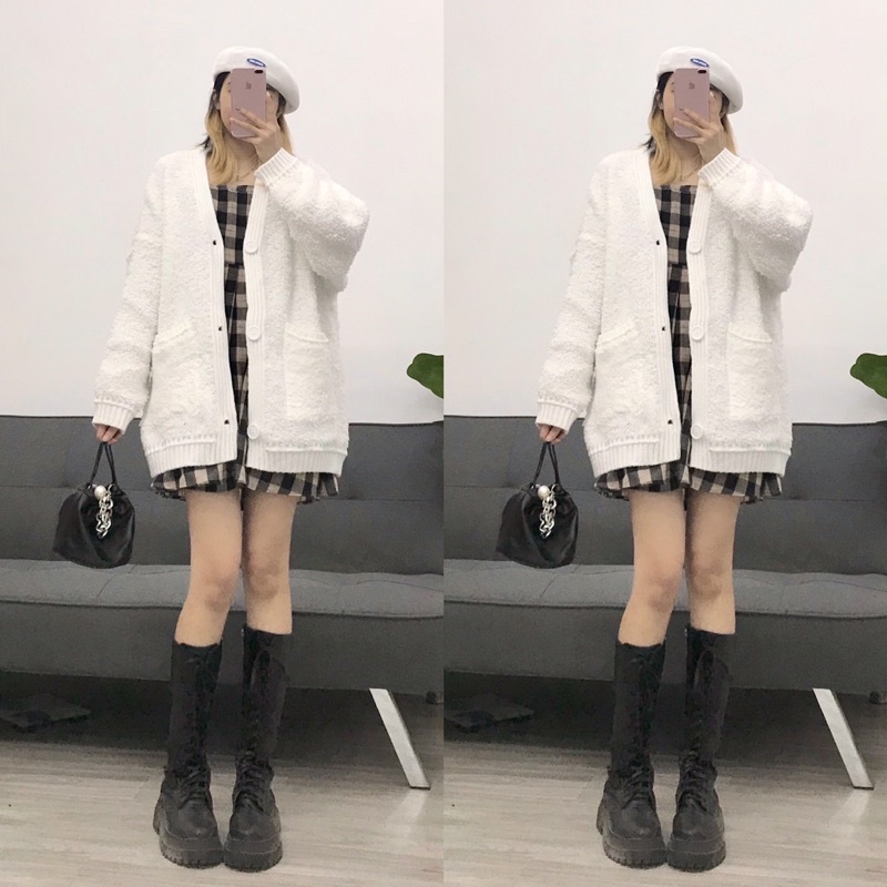 Áo lông cừu siêu dày mẫu mới 2021 dành cho nữ PeNeeconcept