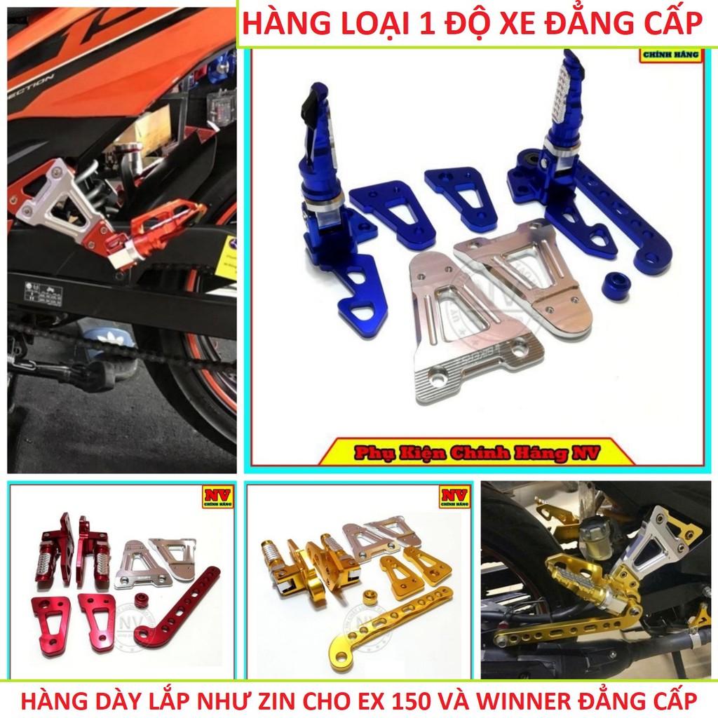 BỘ GÁC CHÂN BIKE Exciter 150 HỢP KIM NHÔM CẮT CNC LOẠI ĐẸP HÀNG XỊN