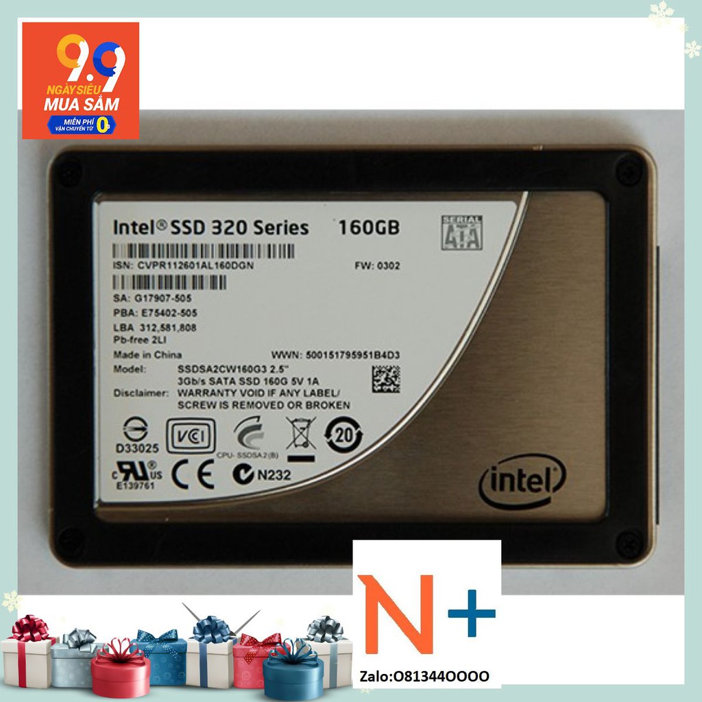 Ổ Cứng Ssd 160gb Intel 320 Series Chính Hãng, Bảo Hành 3 Năm