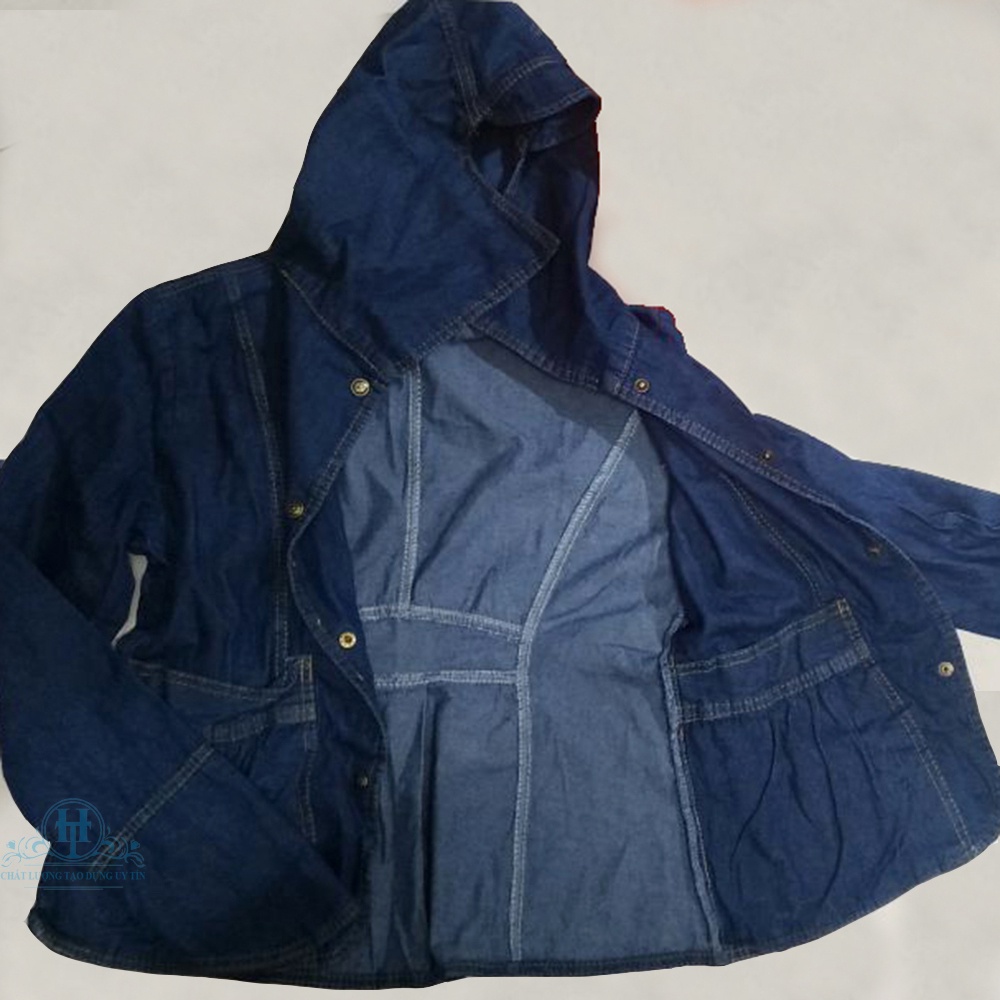 Áo Khoác Chống Nắng Jean Nữ HÀNG CAO CẤP Dáng Dài Đẹp Có Mũ Che Đầu Và Túi Trong Rất Tiện Lợi H&amp;T Fashion