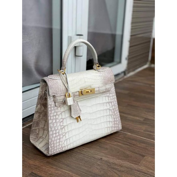 Túi xách da cá sấu kiểu dáng Hermes Kelly cao cấp dễ thương dáng trung gọn . Bảo hành dài hạn . Phục vụ tận tình