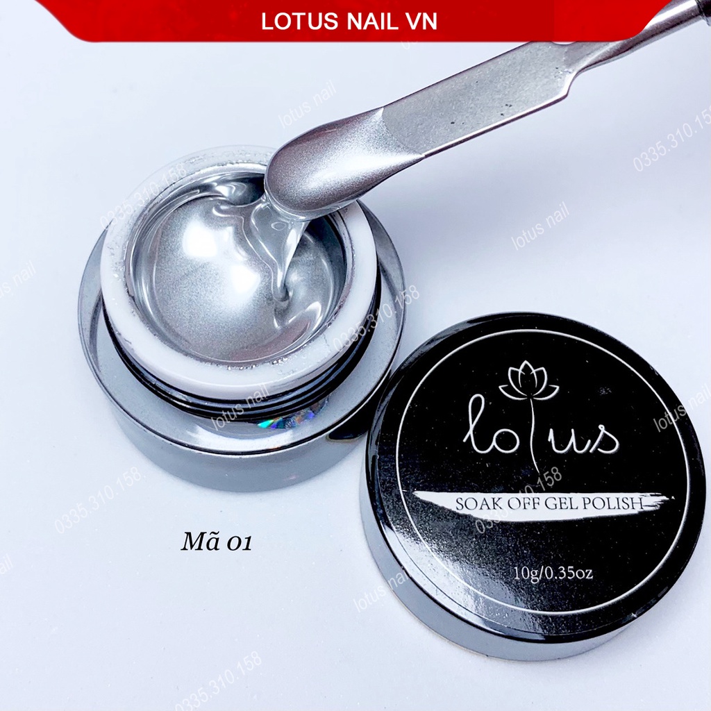 Gel metan trang trí móng Lotus cao cấp hũ to 10g