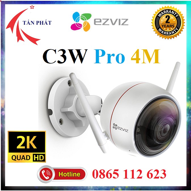 Camera Wifi Ezviz Ngoài Trời H3, C3W Pro C3TN 2M 3M 4M 5MP 1080P 2K 3K, Camera Màu Ban Đêm C3N, Out Pro Chính Hãng 24TH | BigBuy360 - bigbuy360.vn