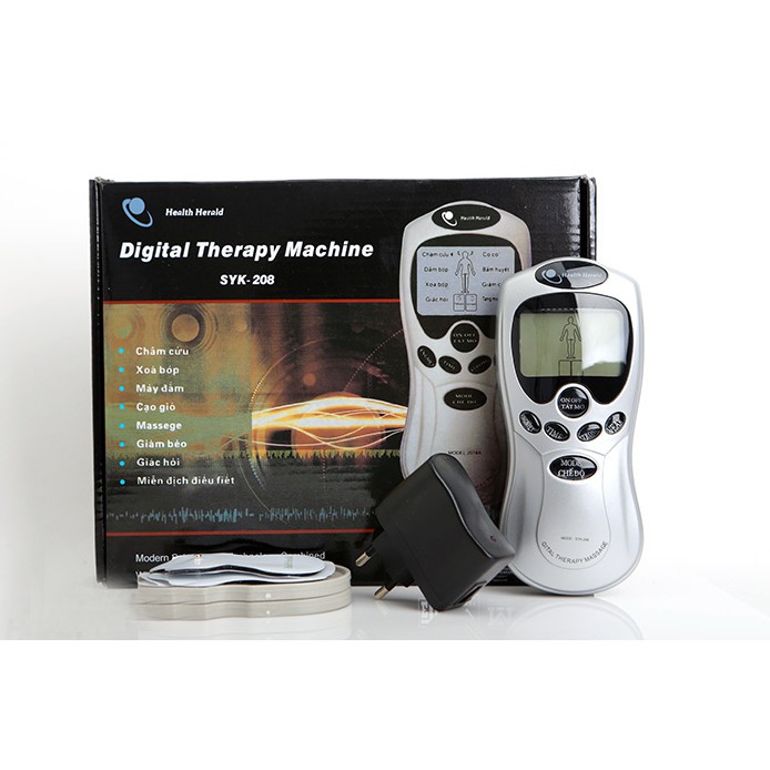 ✅ [BH 6 THÁNG] Máy Massage Dán Xung Điện 4 Miếng Dán Digital Therapy Machine SYK-208 (Mát xa, Massa) -VT0089