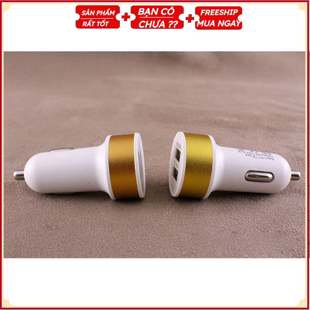 Đầu Tẩu Củ Sạc 2 Cổng USB Đa Chức Năng Trên Xe Ô Tô USA 2976
