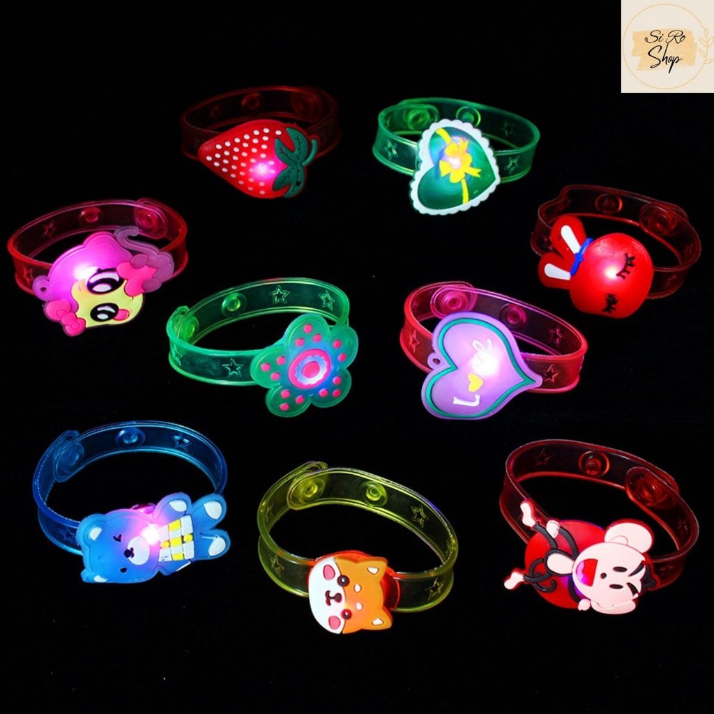 Đồng hồ phát sáng, vòng đeo tay đèn LED có nhiều hình thú dễ thương, quà tặng yêu thích cho bé