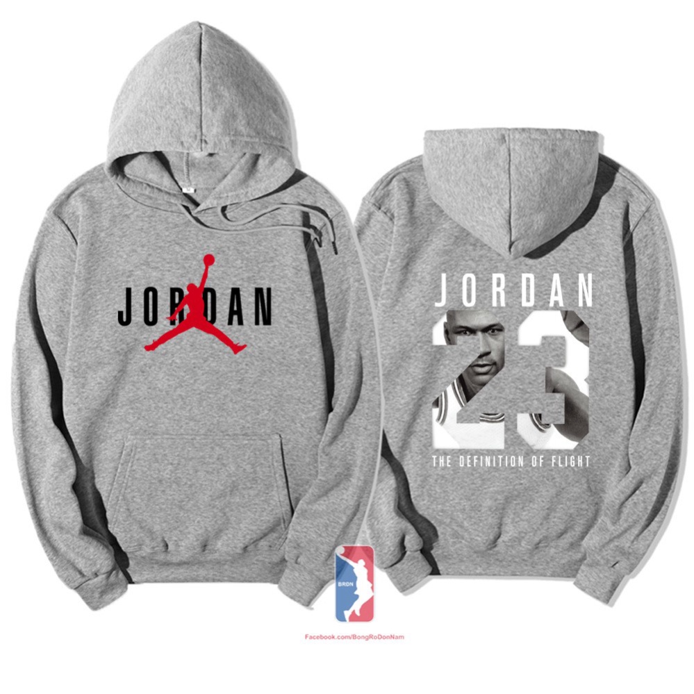 Áo Hoodie Jordan - áo khoác bên ngoài nhẵn Rổ Unisex