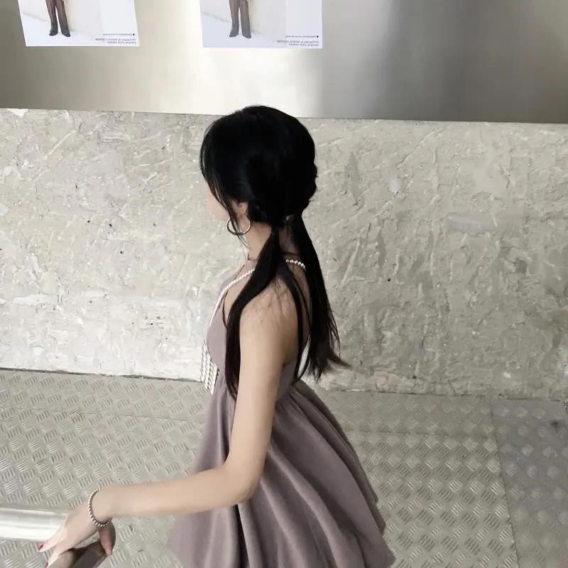 Đầm Ngắn Cổ Yếm Thời Trang Mùa Hè Gợi Cảm Cho Nữ