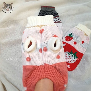Áo len cổ lọ cho chó mèo