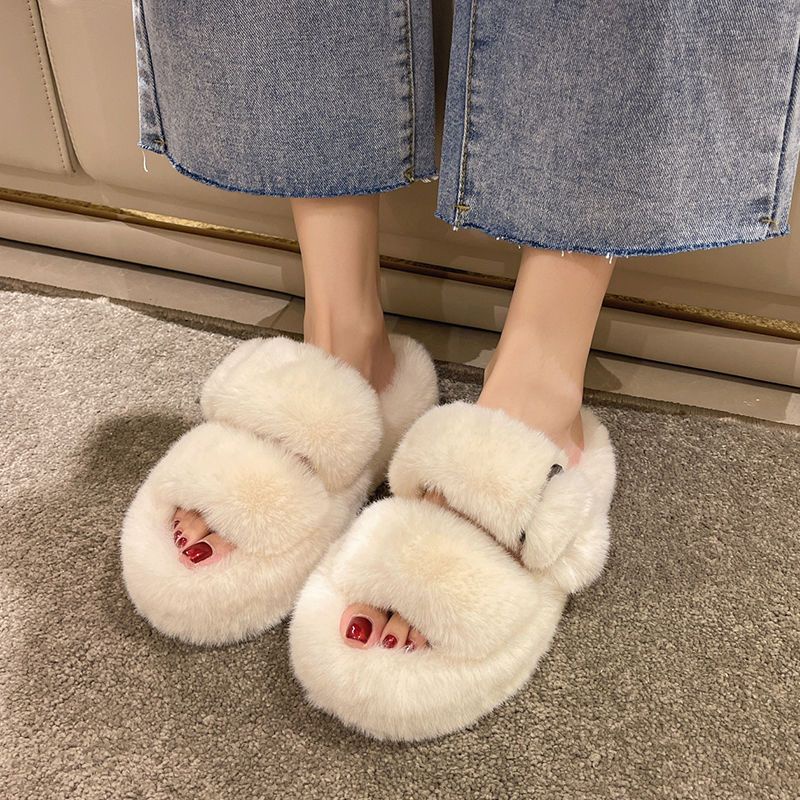 Dép Bông Nữ Đế Dày Chống Trượt Dễ Thương