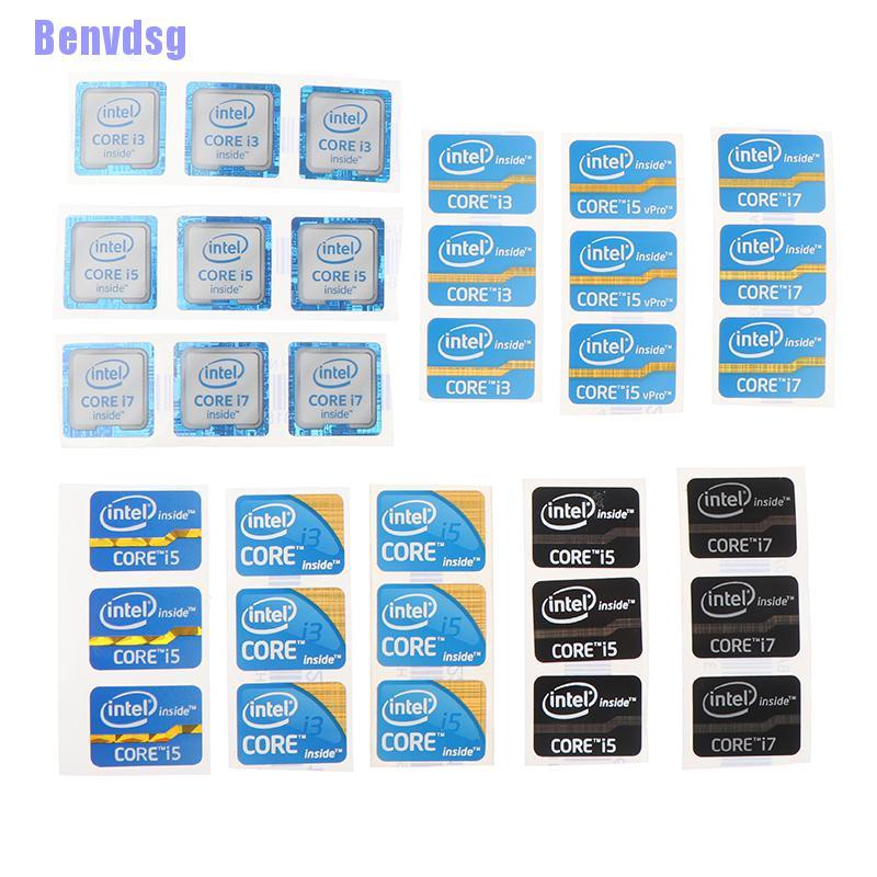 Set 3 Phụ Kiện Trang Trí laptop Intel Core I3 I5 I7