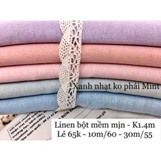 [Vaihoa2015] Vải Linen Bột 220gr mềm mịn (bảng full 70 màu)
