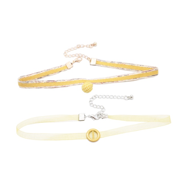 Set 3 choker vàng siêu đẹp siêu dễ thương