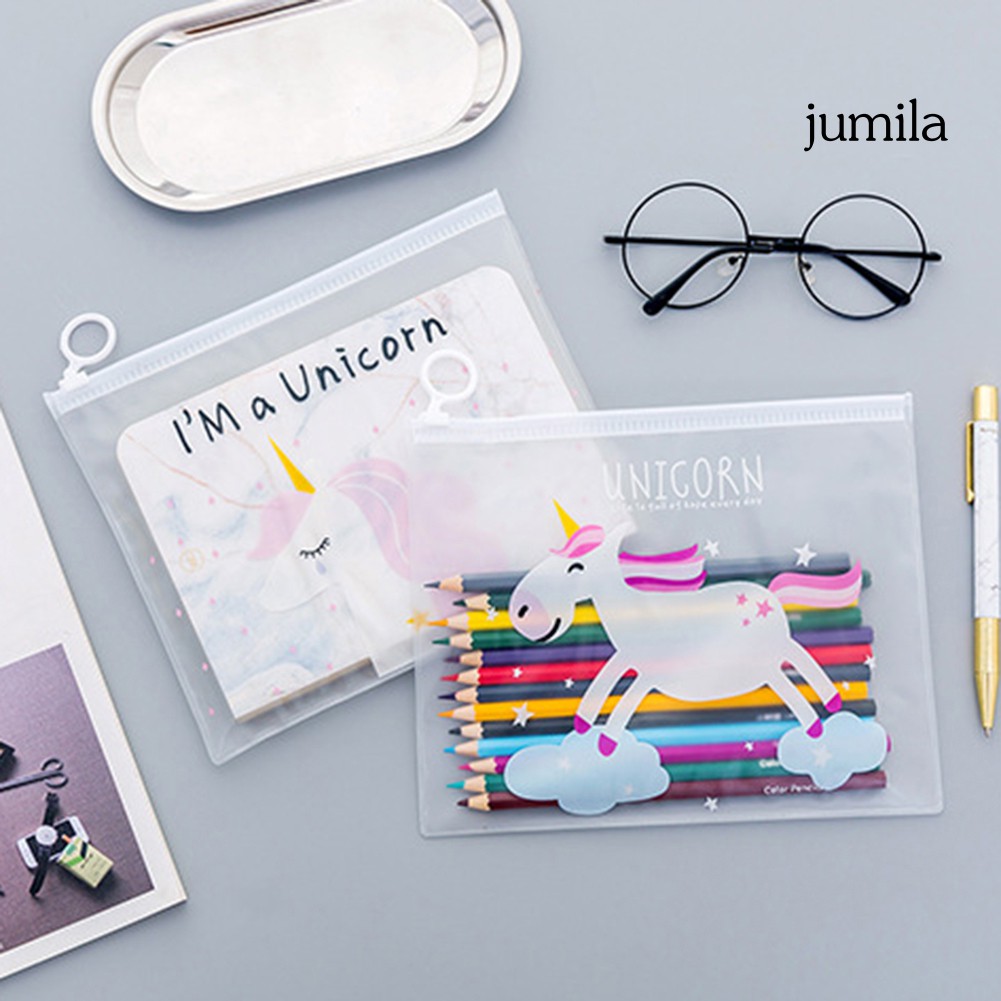 Túi Đựng Bút Trong Suốt In Hình Dễ Thương