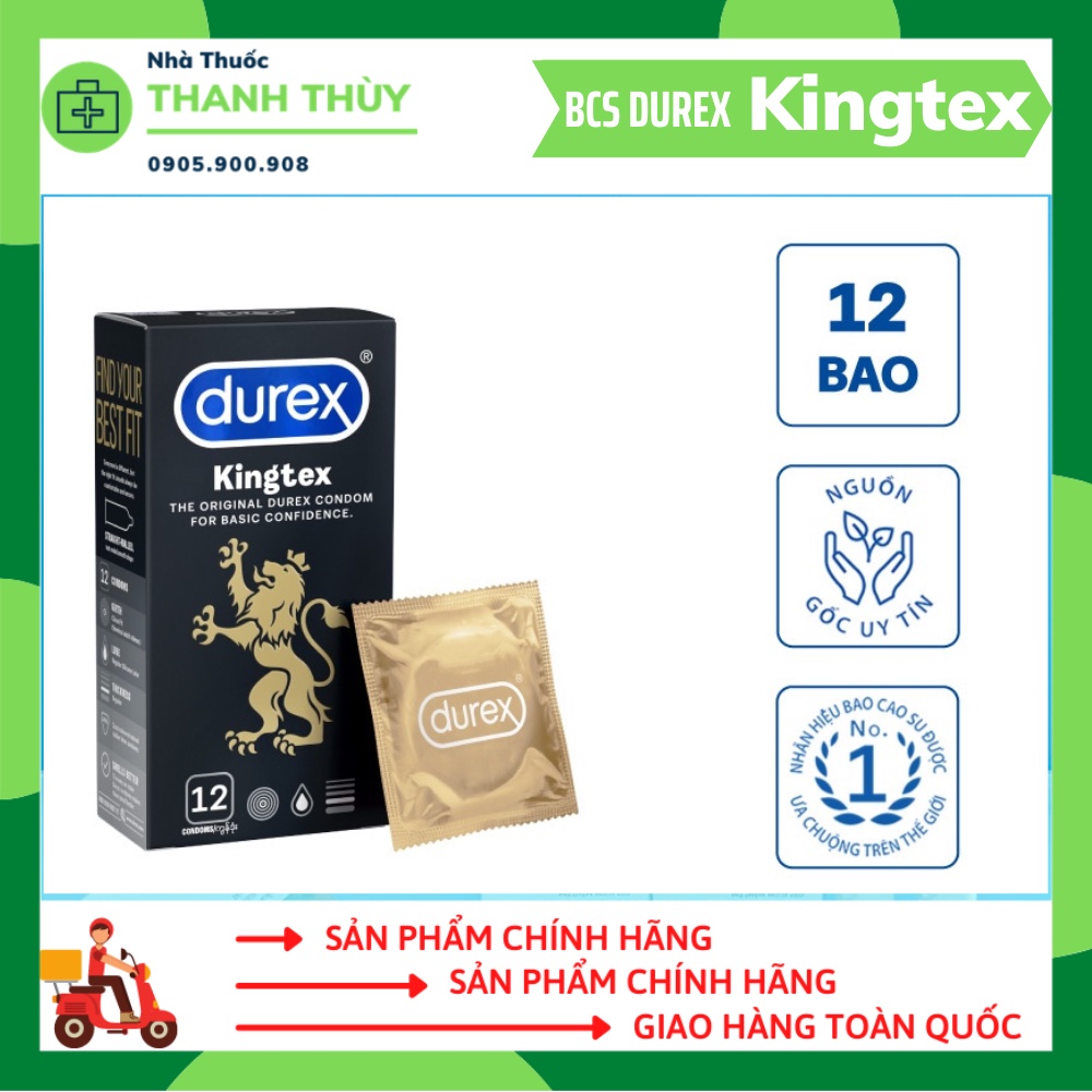 Bao cao su Durex Kingtex  Che Tên Sản Phẩm, Và Đóng Gói Cẩn Thận