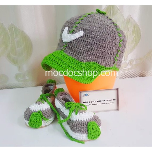 Nón len handmade cho bé 0-12 tháng