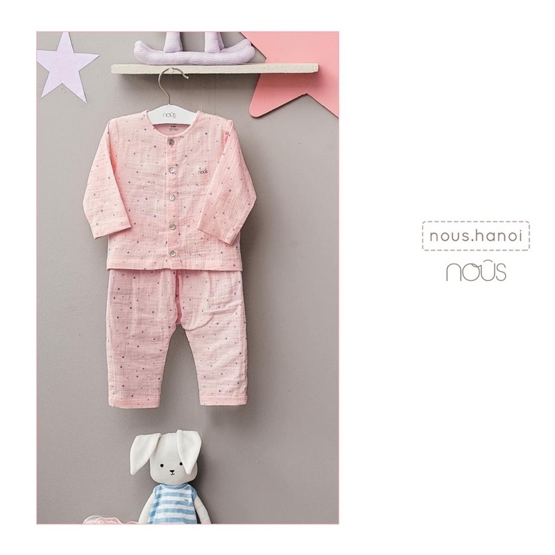Bộ dài tay cài thẳng dài xô cho bé trai/bé gái