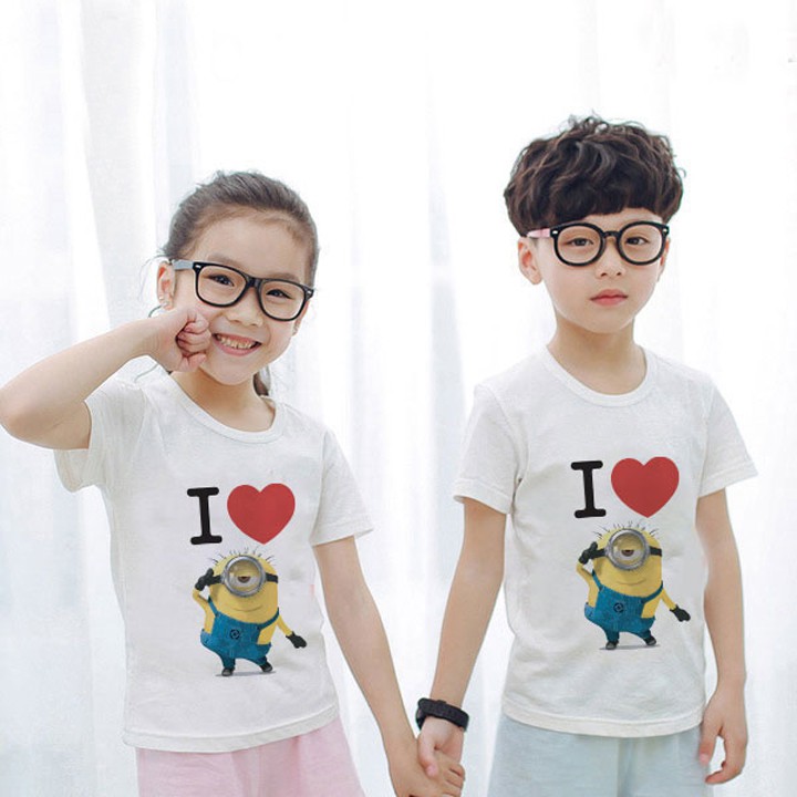 Áo Thun Trẻ Em In I LOVE MINIONS ATN3595