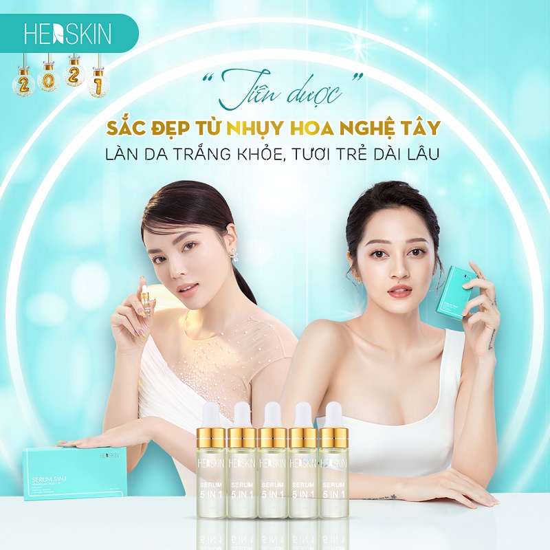 Bộ 5 Chai Serum 5in1 Tái Sinh Làn Da, Căng Bóng, Trắng Sáng Tự Nhiên Herskin (5*7ml)