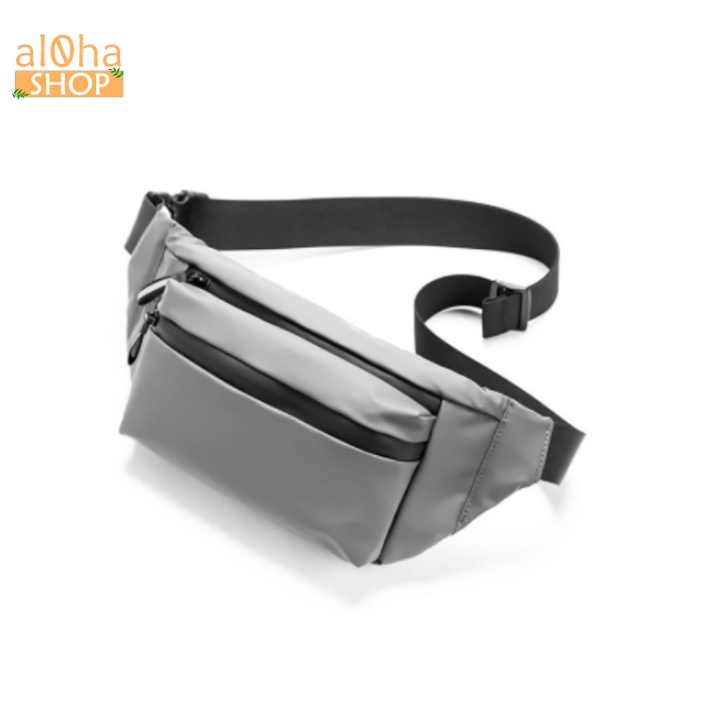 Túi bao tử - đeo chéo khóa phản quang unisex nam nữ vải chống nước phong cách - al0ha Shop