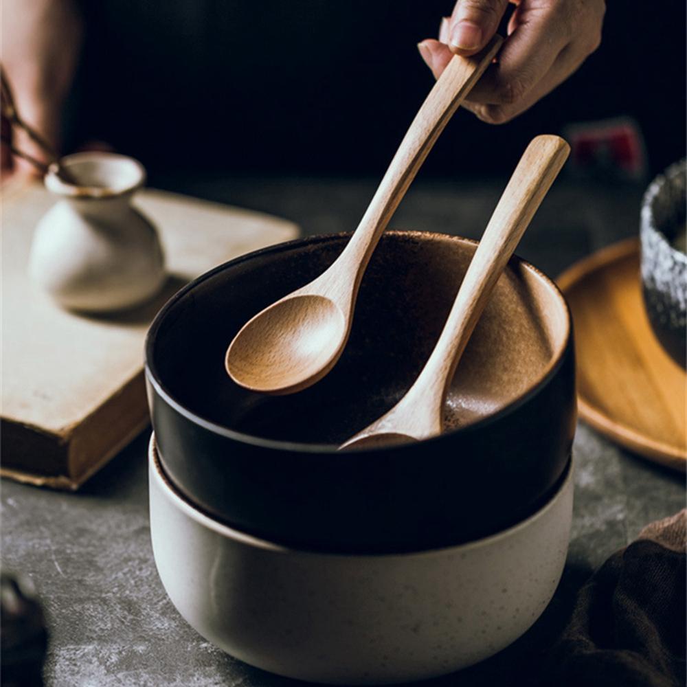 Muỗng Cà Phê Cán Dài Bằng Gỗ Thiết Kế Bền Cho Nhà Bếp