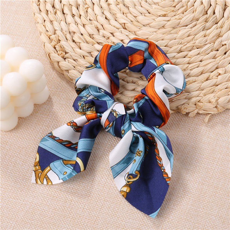 Mới Dây Buộc Tóc Vải Satin Màu Trơn Họa Tiết Hoa Nhỏ Xinh Xắn