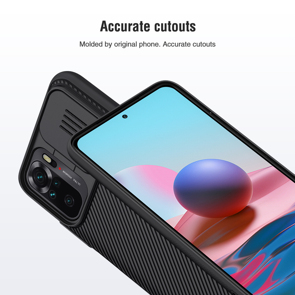 Ốp Điện Thoại Nillkin Camshield Cho Xiaomi Redmi Note 10 4g / Redmi Note 10s Kèm Miếng Che Camera Bằng Pc Cứng