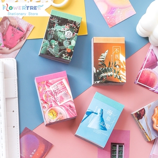 Flowertree Sticker Set 50 hình dán trang trí điện thoại kiểu phong cách dễ thương