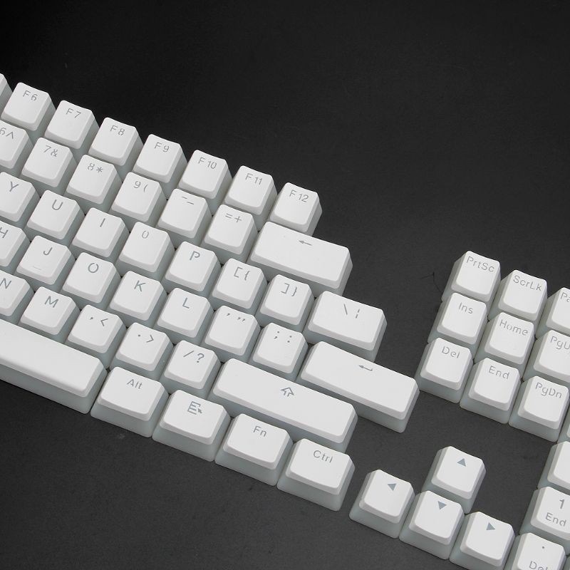 FUN RGB 108 Keycaps ANSI Layout PBT Milk Shot Backlit Keycap For OEM Cherry MX gh60 poker 87 tkl 104 108