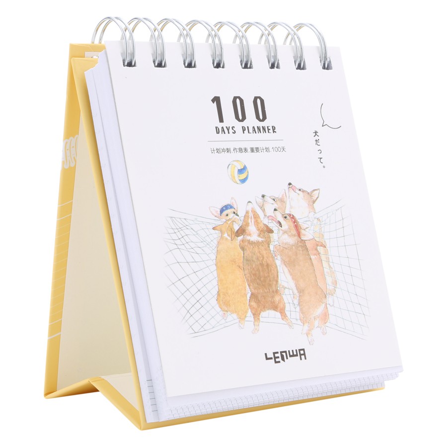 Sổ Kế Hoạch Lò Xo 100 Ngày - 100 Days Daily Planner Notebooks - Thể Thao 4 (10.6 x 12.4 cm)