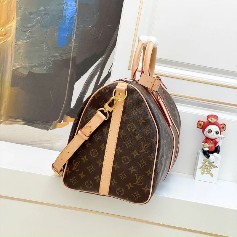 Túi du lịch LV hàng super Vip sz50cm da thật quai thấm nước có mã code xịn sò