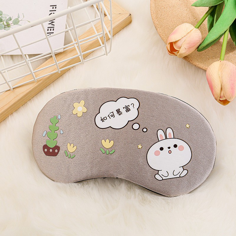 Miếng bịt, che mắt mắt ngủ có túi Gel Massage dễ chịu, giảm căng thẳng họa tiết dễ thương Jelishop