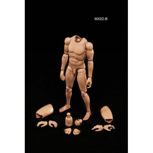 Mờ / matte Mô Hình Cơ Thể Nam Châu Á mx02-b Tỉ Lệ 1 / 6
