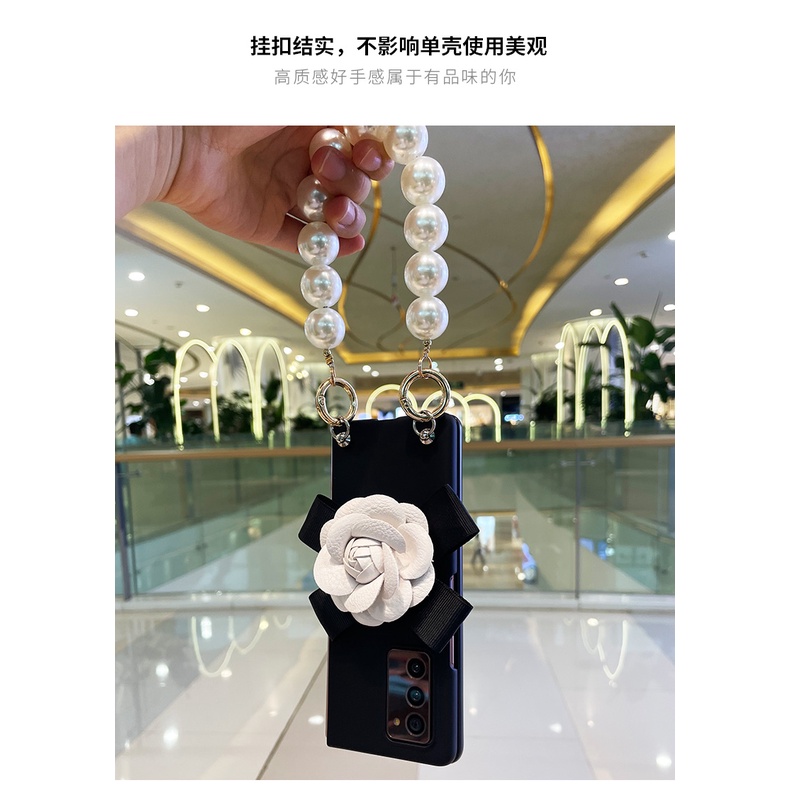 Bao Da Điện Thoại Họa Tiết Hoa Trà Thời Trang Cho samsung galaxy z fold 5 4 2 3 5g Ốp