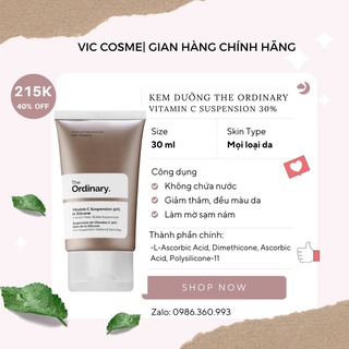 Kem dưỡng sáng da Vitamin C Suspension 30% in Silicone The Ordinary 30ml