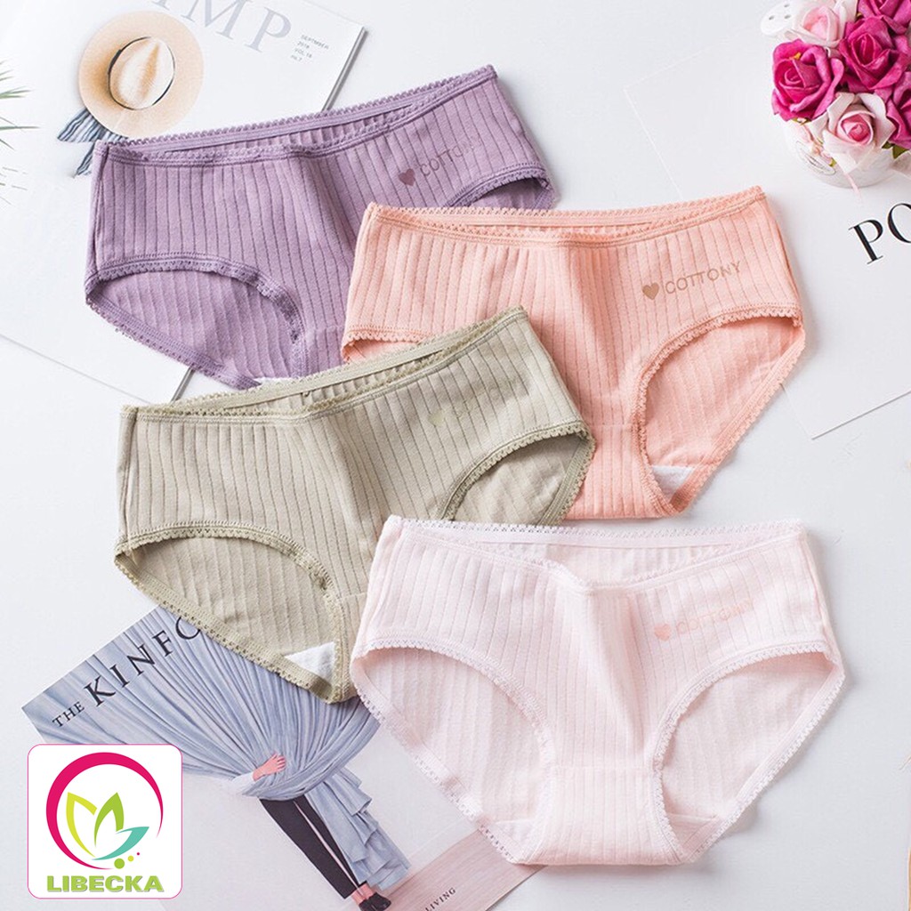 Quầnlót nữ quần lót 100% cotton ren eo gợi cảm xuất Nhật giá rẻ QLN13
