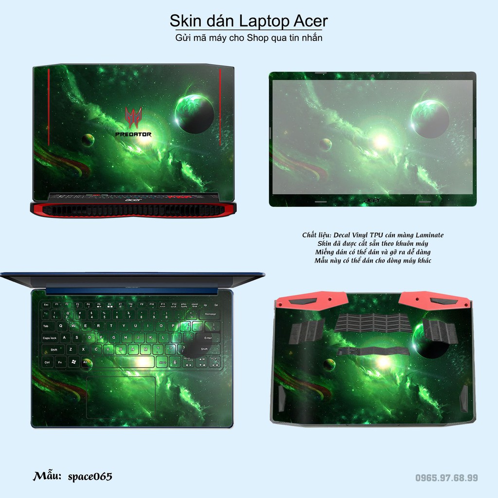 Skin dán Laptop Acer in hình không gian _nhiều mẫu 11 (inbox mã máy cho Shop)