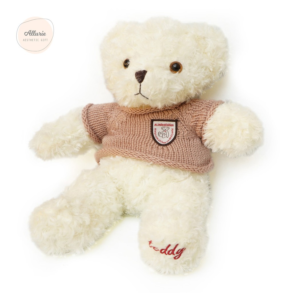 Gấu bông teddy màu trắng 50cm - Allurie