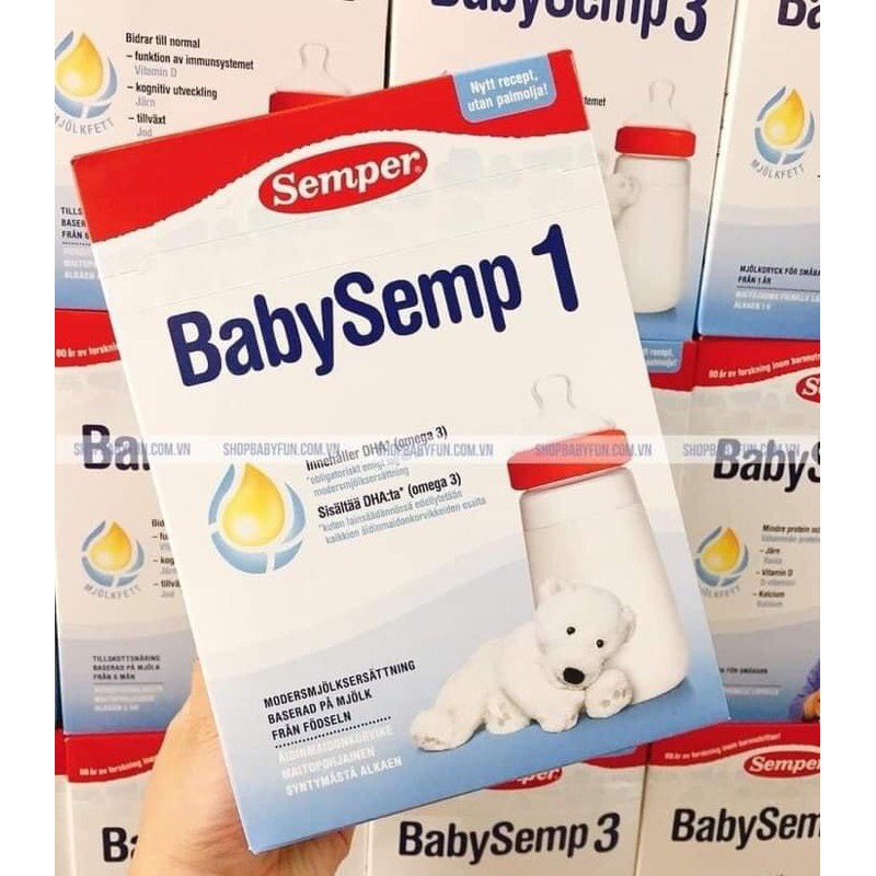 Sữa bột Semper Thuỵ Điển 800g từ số 1-4 [ Date 2022]