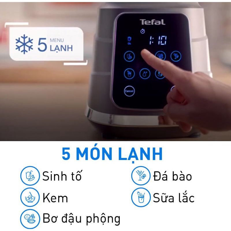 Máy làm sữa hạt và xay sinh tố đa năng Tefal BL985A31, 1300W