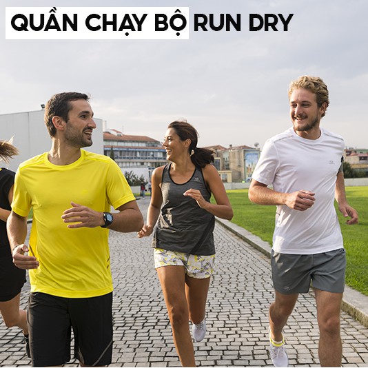 Quần Chạy Bộ Thể Thao KALENJI Run Dry Nam Nhanh Khô - Xám