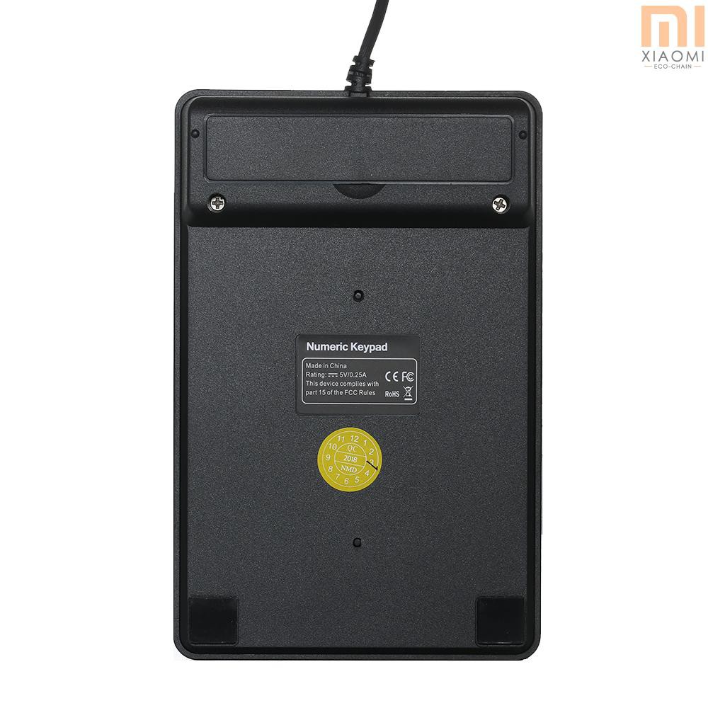 【shine】19 Keys Low Noise Mini Numeric Keypad Waterproof USB Wired ABS Material For Microsoft Android And iMac